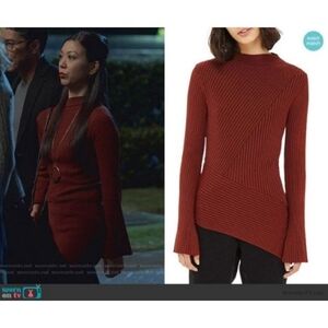 NWT TOPSHOP Asymmetrical Ribbed Sweater